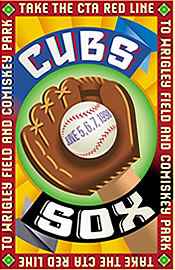 1998 CTA Red Line Crosstown Classic poster by Steve Musgrave