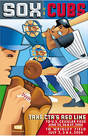 2004 CTA Red Line Crosstown Classic poster by Steve Musgrave