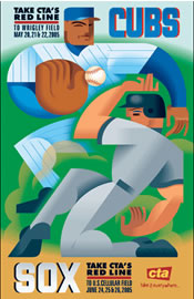 2005 CTA Red Line Crosstown Classic poster by Steve Musgrave