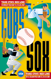 2007 CTA Red Line Crosstown Classic poster by Steve Musgrave